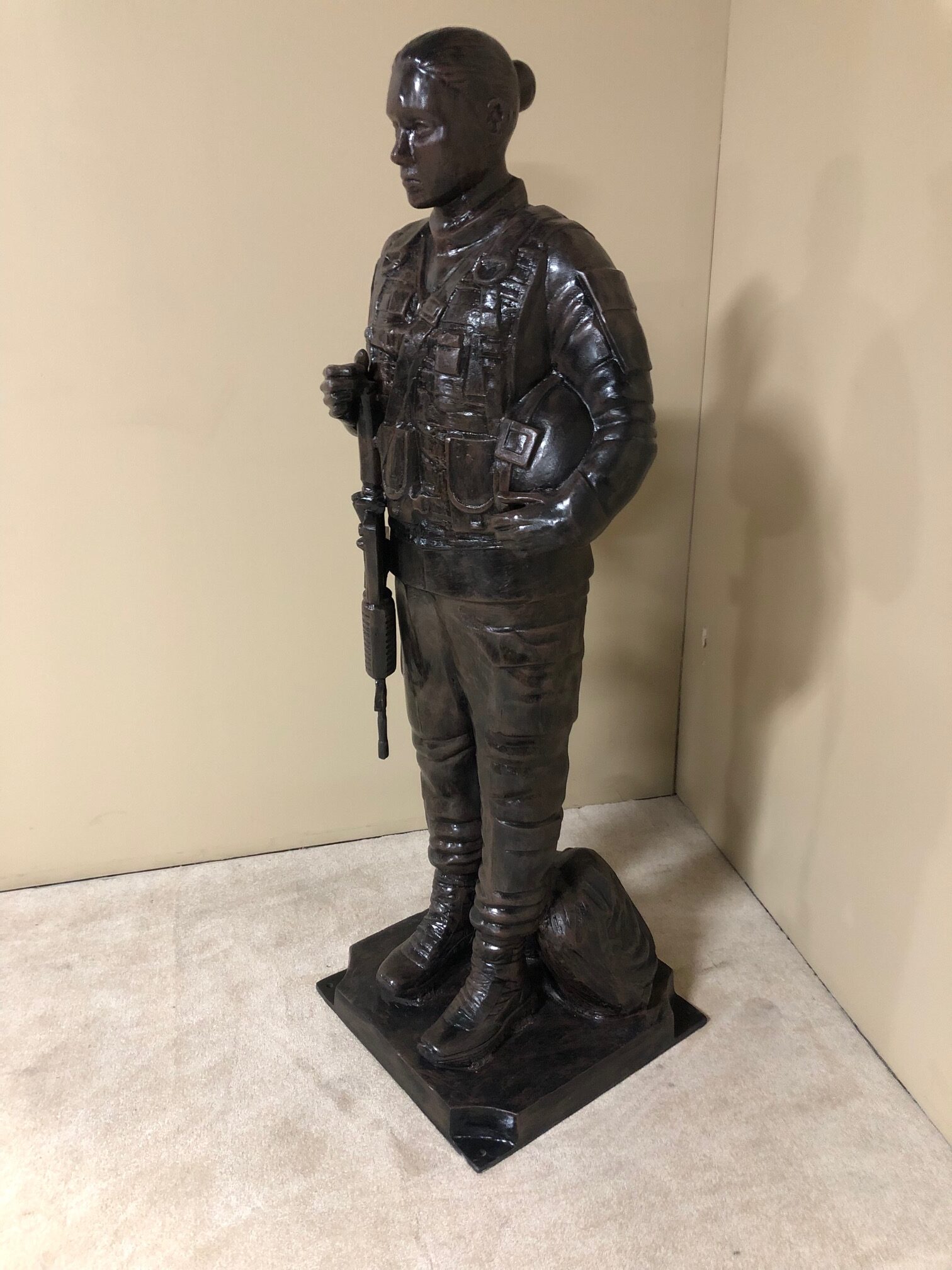 Female Standing American Soldier Statue - $3,000
